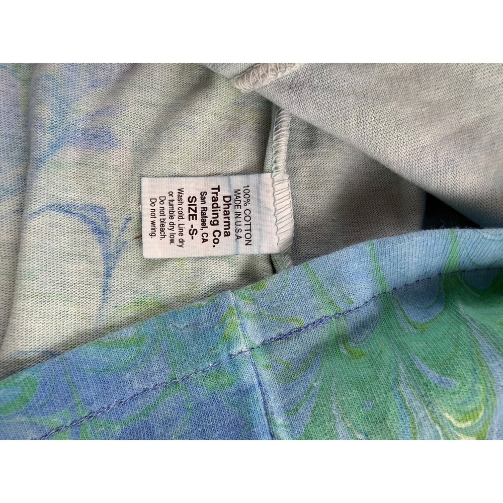 Shirleighs Marbled Art Kids Skirt Blue Green Cotton Handmade Small USA Made - Picture 9 of 9